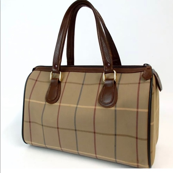 authentic BURBERRYS Check pattern Handbag - Picture 2 of 8